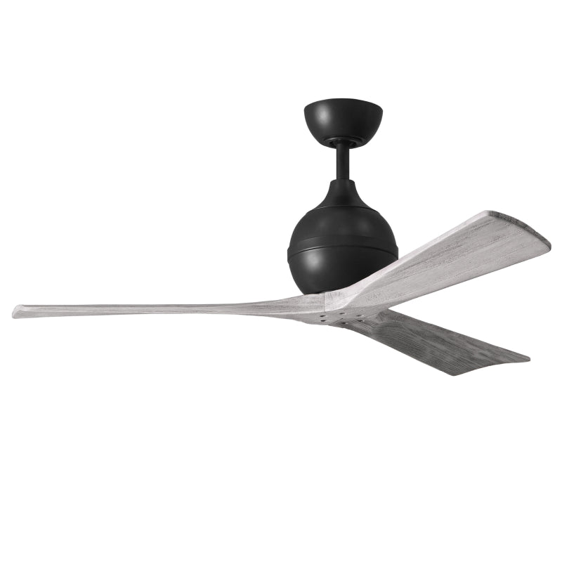 Mattews Fan IR3 Irene-3 52" Ceiling Fan - Matte Black/Barn Wood