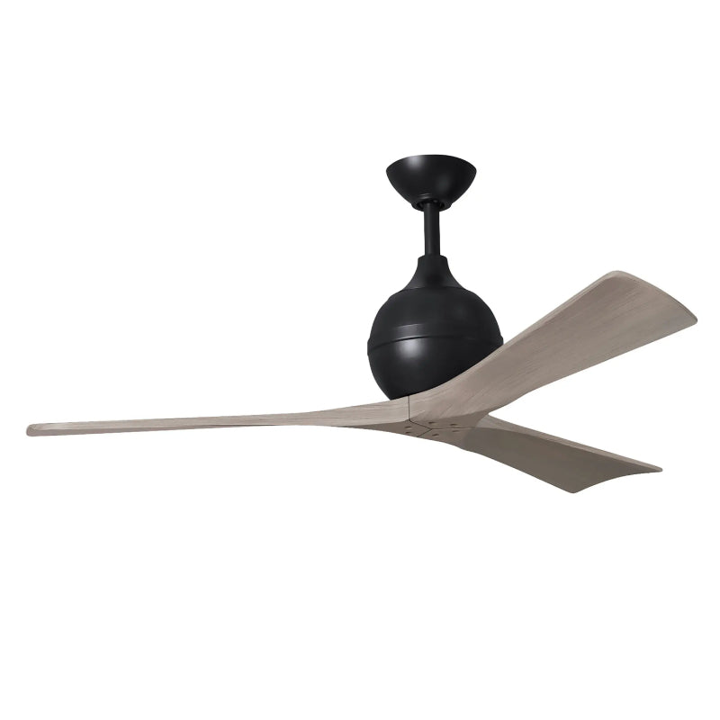 Mattews Fan IR3 Irene-3 52" Ceiling Fan - Matte Black/Gary Ash