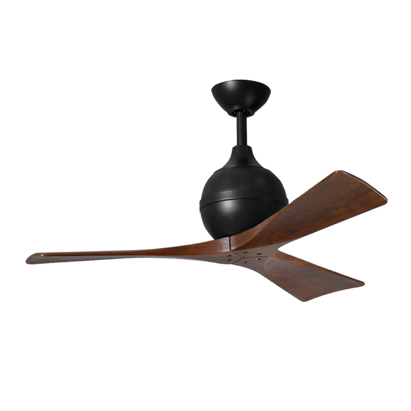 Mattews Fan IR3 Irene-3 42" Ceiling Fan - Matte Black/Walnut