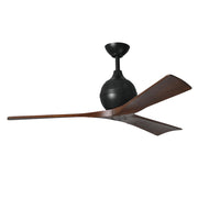 Mattews Fan IR3 Irene-3 52" Ceiling Fan - Matte Black/Walnut