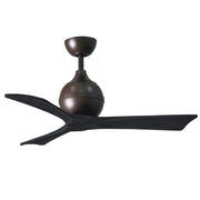 Mattews Fan IR3 Irene-3 42" Ceiling Fan - Textured Bronze/Matte Black