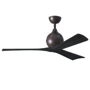 Mattews Fan IR3 Irene-3 52" Ceiling Fan - Textured Bronze/Matte Black