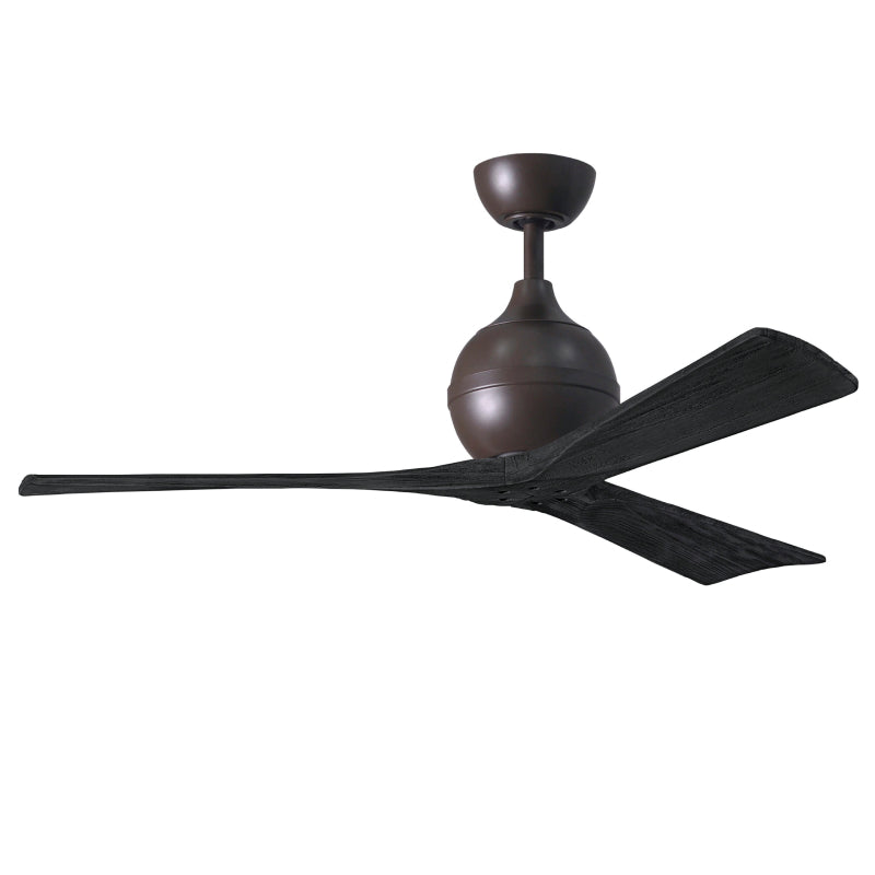 Mattews Fan IR3 Irene-3 52" Ceiling Fan - Textured Bronze/Matte Black