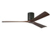 Matthews Fan IR3H Irene-3H 60" Hugger Ceiling Fan - Matte Black/Walnut