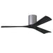 Matthews Fan IR3H Irene-3H 52" Hugger Ceiling Fan - Brushed Nickel/Matte Black