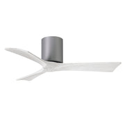 Matthews Fan IR3H Irene-3H 42" Hugger Ceiling Fan - Brushed Nickel/Matte White