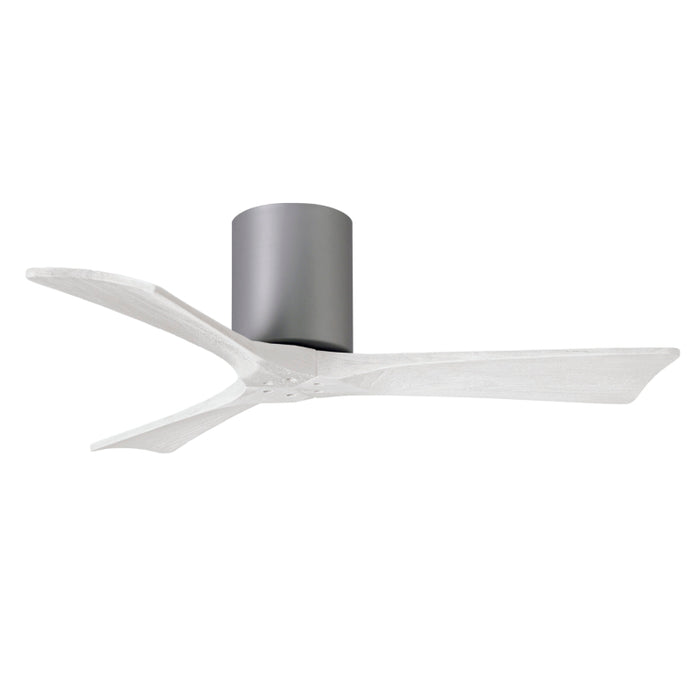 Matthews Fan IR3H Irene-3H 42" Hugger Ceiling Fan - Brushed Nickel/Matte White