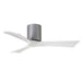 Matthews Fan IR3H Irene-3H 42" Hugger Ceiling Fan - Brushed Nickel/Matte White