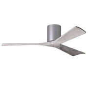 Matthews Fan IR3H Irene-3H 52" Hugger Ceiling Fan - Brushed Nickel/Barn Wood