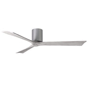 Matthews Fan IR3H Irene-3H 60" Hugger Ceiling Fan - Brushed Nickel/Barn Wood