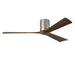 Matthews Fan IR3H Irene-3H 60" Hugger Ceiling Fan - Brushed Nickel/Walnut