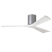 Matthews Fan IR3H Irene-3H 52" Hugger Ceiling Fan - Brushed Nickel/Matte White