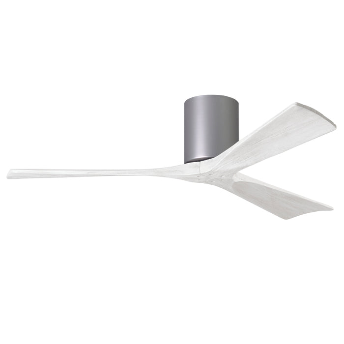 Matthews Fan IR3H Irene-3H 52" Hugger Ceiling Fan - Brushed Nickel/Matte White