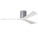 Matthews Fan IR3H Irene-3H 52" Hugger Ceiling Fan - Brushed Nickel/Matte White