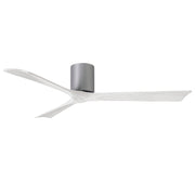 Matthews Fan IR3H Irene-3H 60" Hugger Ceiling Fan - Brushed Nickel/Matte White