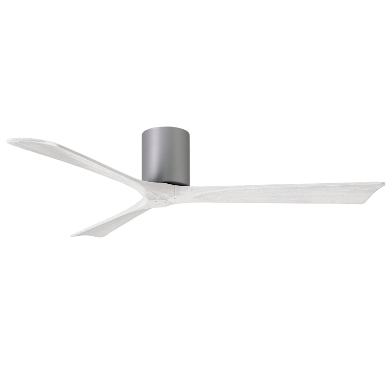 Matthews Fan IR3H Irene-3H 60" Hugger Ceiling Fan - Brushed Nickel/Matte White