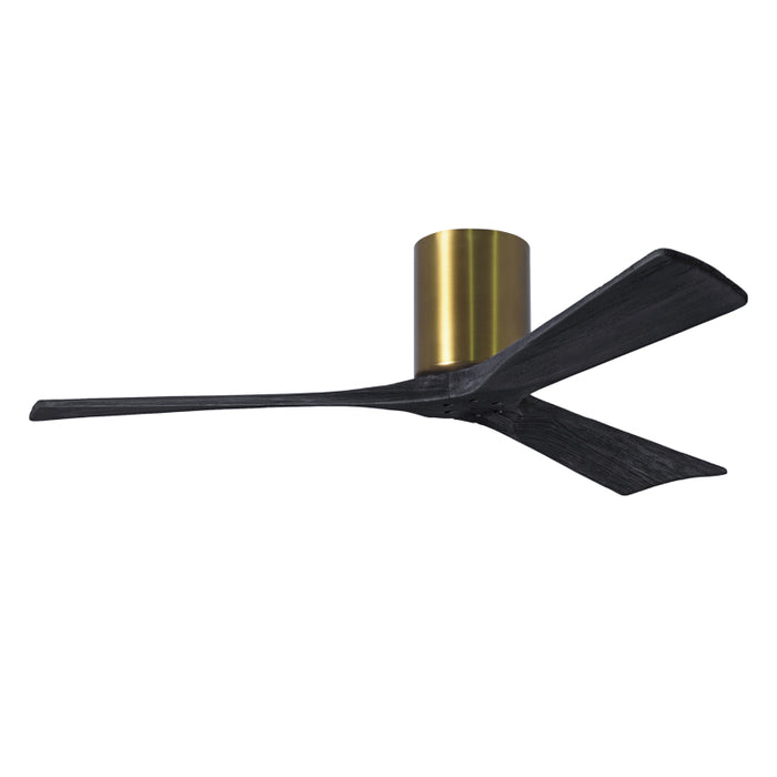 Matthews Fan IR3H Irene-3H 52" Hugger Ceiling Fan - Brushed Brass/Matte Black