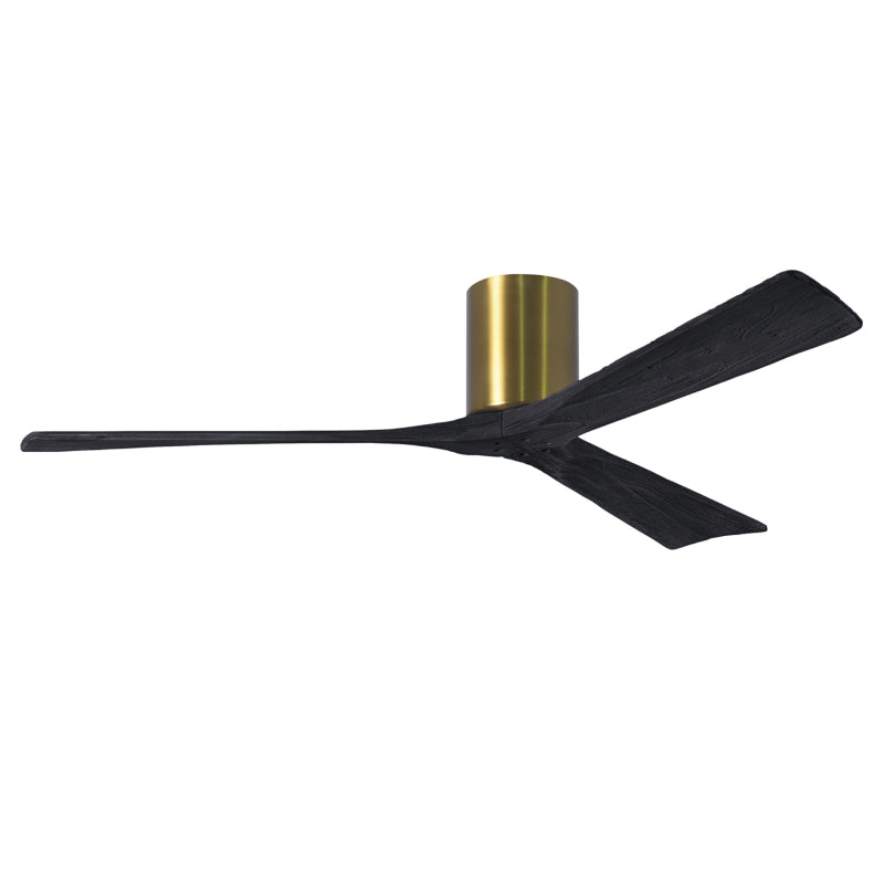 Matthews Fan IR3H Irene-3H 60" Hugger Ceiling Fan - Brushed Brass/Matte Black