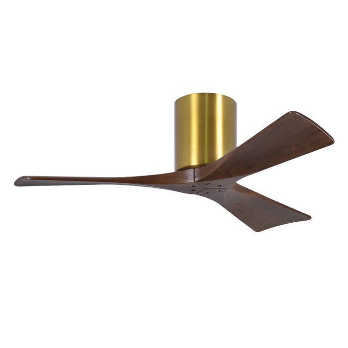 Matthews Fan IR3H Irene-3H 42" Hugger Ceiling Fan - Brushed Brass/Walnut