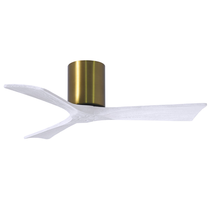 Matthews Fan IR3H Irene-3H 42" Hugger Ceiling Fan - Brushed Brass/Matte White
