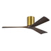 Matthews Fan IR3H Irene-3H 52" Hugger Ceiling Fan - Brushed Brass/Walnut