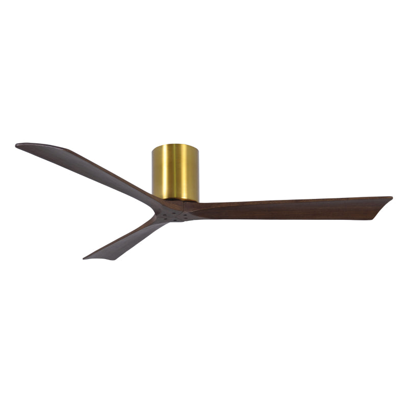 Matthews Fan IR3H Irene-3H 60" Hugger Ceiling Fan - Brushed Brass/Walnut