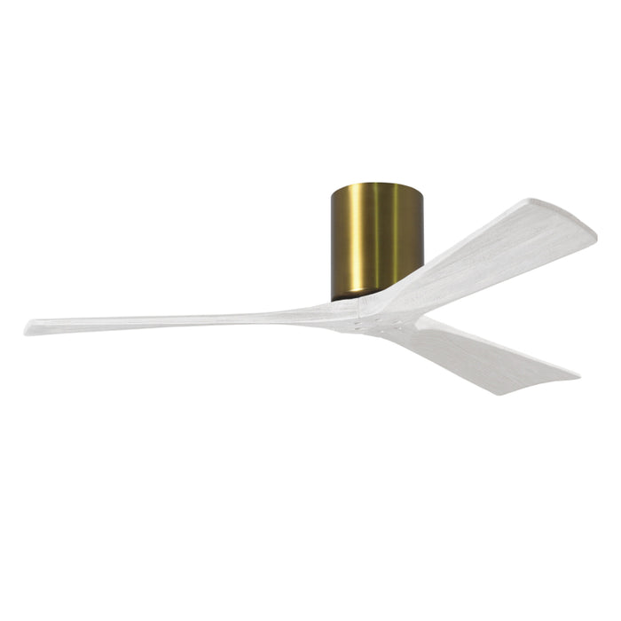 Matthews Fan IR3H Irene-3H 52" Hugger Ceiling Fan - Brushed Brass/Matte White