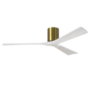 Matthews Fan IR3H Irene-3H 60" Hugger Ceiling Fan - Brushed Brass/Matte White