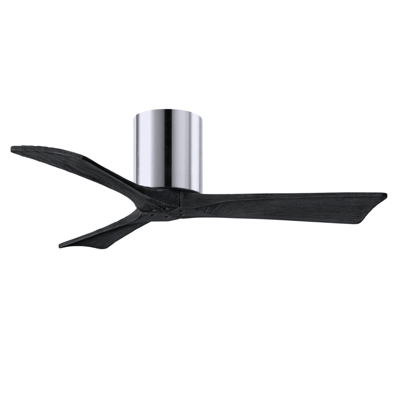 Matthews Fan IR3H Irene-3H 42" Hugger Ceiling Fan - Polished Chrome/Matte Black