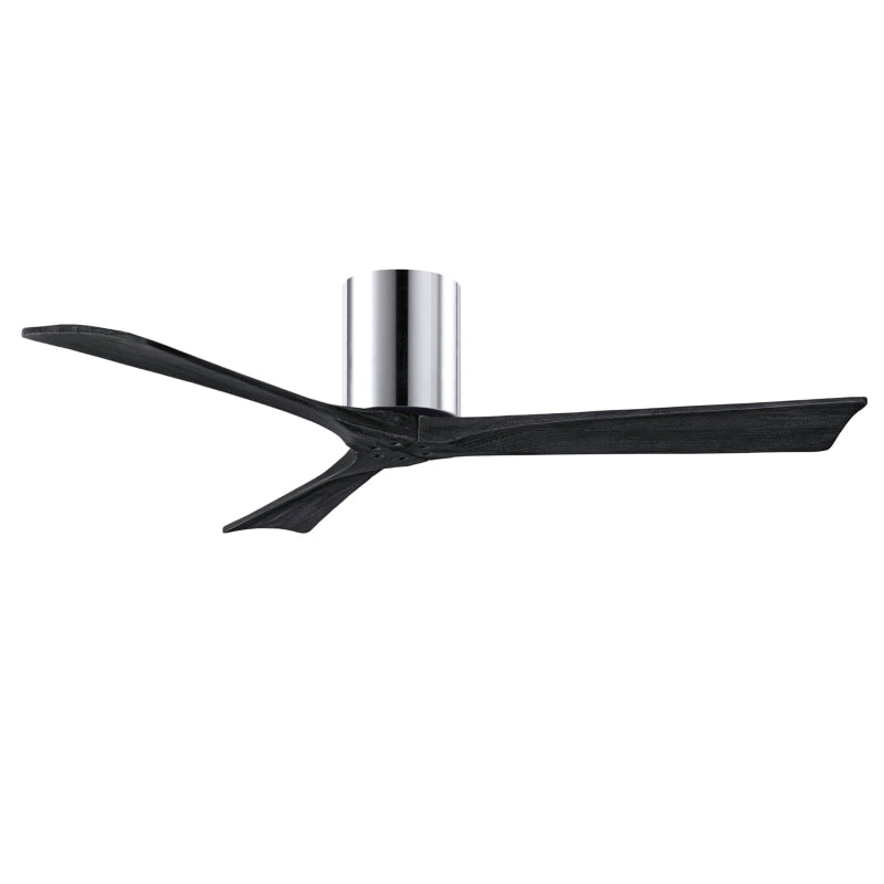 Matthews Fan IR3H Irene-3H 52" Hugger Ceiling Fan - Polished Chrome/Matte Black