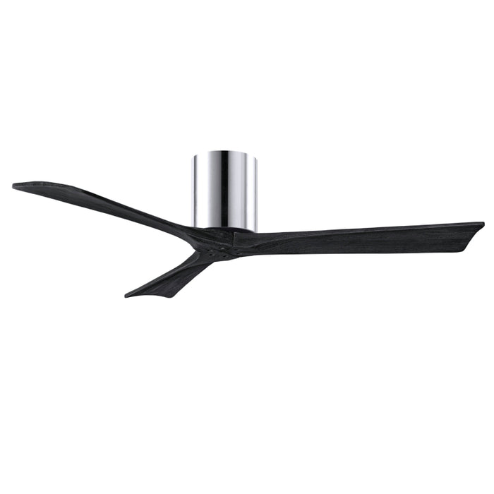 Matthews Fan IR3H Irene-3H 52" Hugger Ceiling Fan - Polished Chrome/Matte Black