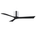 Matthews Fan IR3H Irene-3H 52" Hugger Ceiling Fan - Polished Chrome/Matte Black