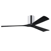 Matthews Fan IR3H Irene-3H 60" Hugger Ceiling Fan - Polished Chrome/Matte Black