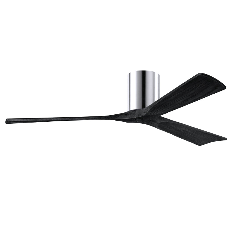 Matthews Fan IR3H Irene-3H 60" Hugger Ceiling Fan - Polished Chrome/Matte Black