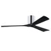 Matthews Fan IR3H Irene-3H 60" Hugger Ceiling Fan - Polished Chrome/Matte Black