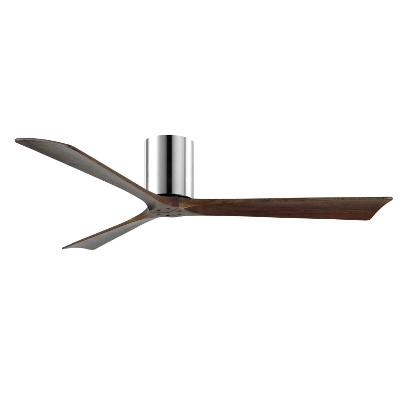 Matthews Fan IR3H Irene-3H 60" Hugger Ceiling Fan - Polished Chrome/Walnut