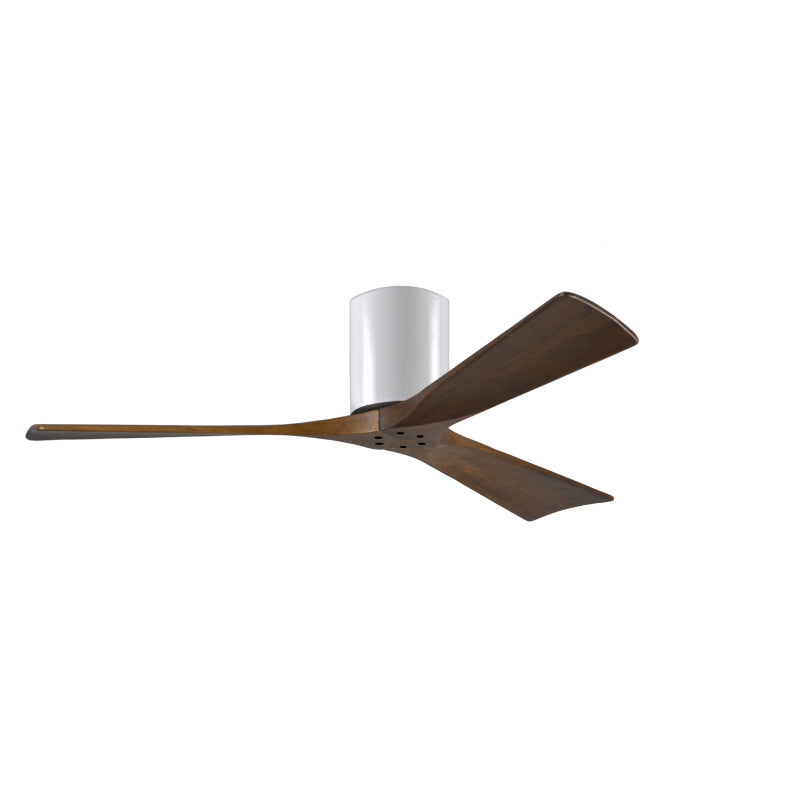 Matthews Fan IR3H Irene-3H 52" Hugger Ceiling Fan - Gloss White/Walnut