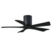 Matthews Fan IR5H Irene-5H 42" Hugger Ceiling Fan - Matte Black/Matte Black