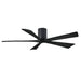Matthews Fan IR5H Irene-5H 60" Hugger Ceiling Fan - Matte Black/Matte Black