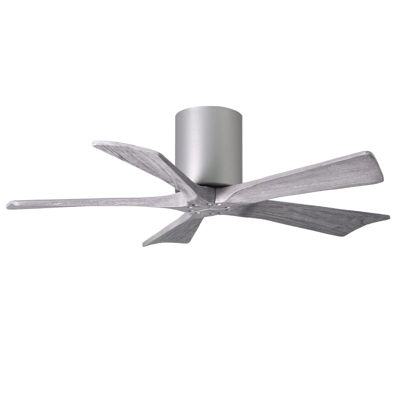 Matthews Fan IR5H Irene-5H 42" Hugger Ceiling Fan - Brushed Nickel/Barn Wood