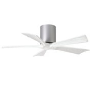 Matthews Fan IR5H Irene-5H 42" Hugger Ceiling Fan - Brushed Nickel/Matte White