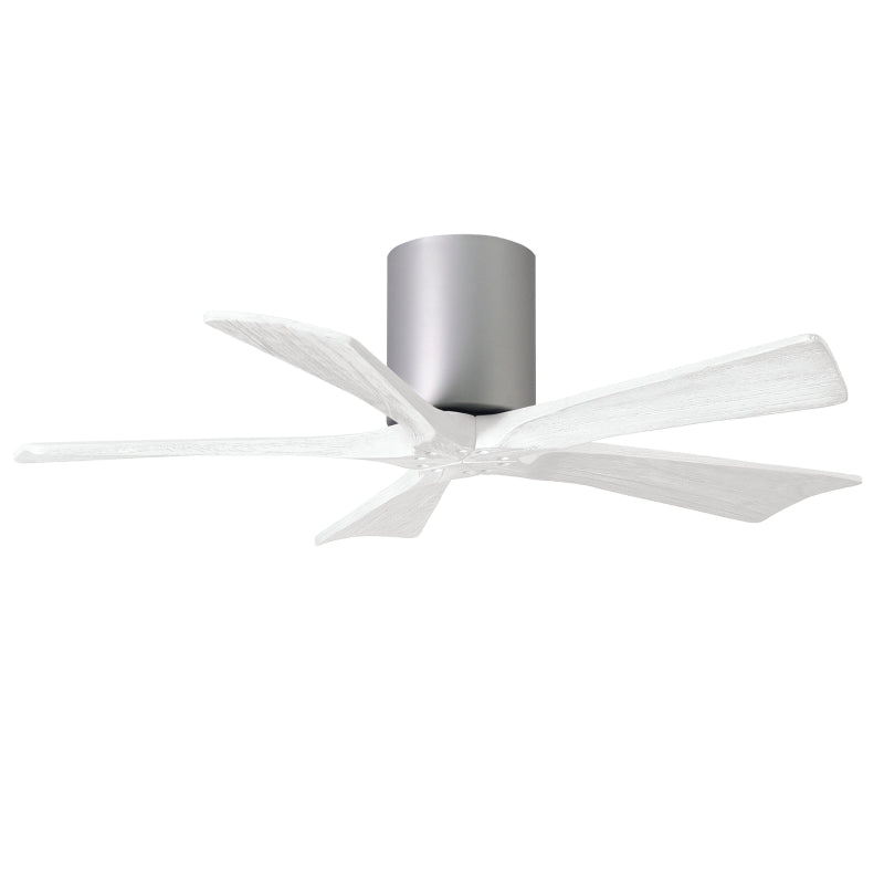 Matthews Fan IR5H Irene-5H 42" Hugger Ceiling Fan - Brushed Nickel/Matte White