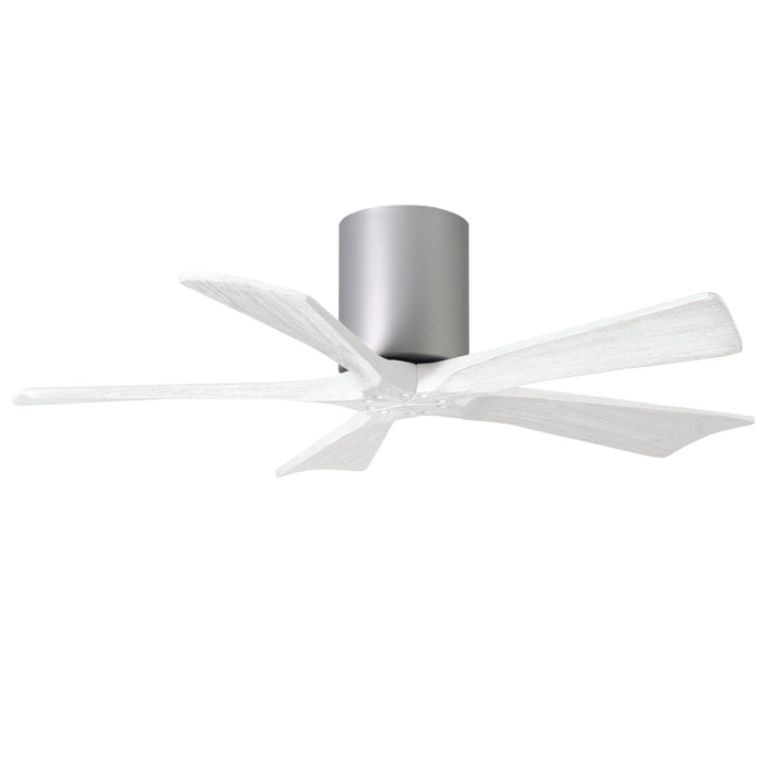 Matthews Fan IR5H Irene-5H 42" Hugger Ceiling Fan - Brushed Nickel/Matte White