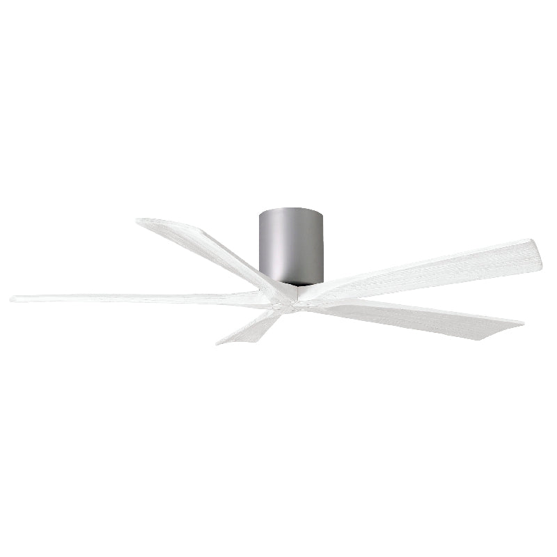 Matthews Fan IR5H Irene-5H 60" Hugger Ceiling Fan - Brushed Nickel/Matte White