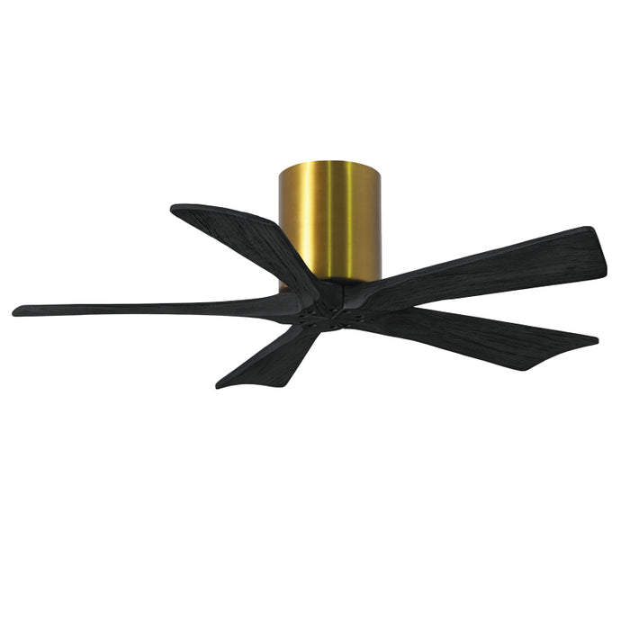 Matthews Fan IR5H Irene-5H 42" Hugger Ceiling Fan - Brushed Brass/Matte Black