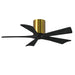 Matthews Fan IR5H Irene-5H 42" Hugger Ceiling Fan - Brushed Brass/Matte Black