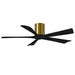 Matthews Fan IR5H Irene-5H 52" Hugger Ceiling Fan - Brushed Brass
/Matte Black
