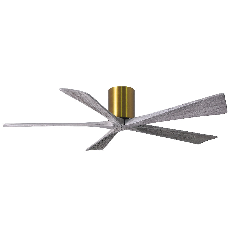 Matthews Fan IR5H Irene-5H 60" Hugger Ceiling Fan - Brushed Brass/Barn Wood