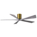 Matthews Fan IR5H Irene-5H 60" Hugger Ceiling Fan - Brushed Brass/Barn Wood