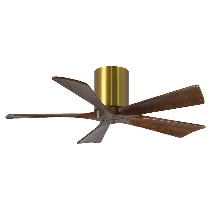 Matthews Fan IR5H Irene-5H 42" Hugger Ceiling Fan - Brushed Brass/Walnut